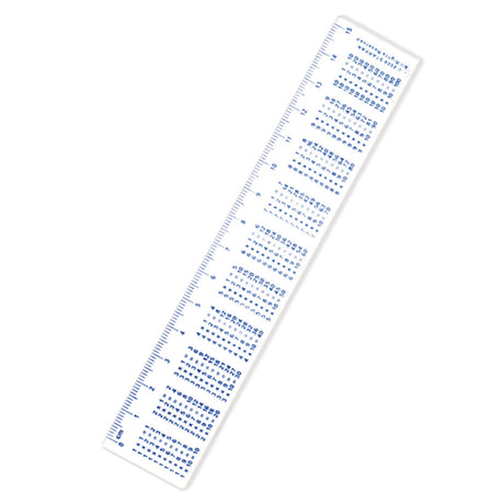 Righello con le tabelle