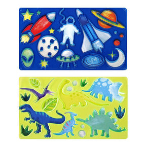 Modello di disegno dinosauri, cosmo