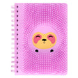 Quaderno in silicone con spine e bradipo, formato a5