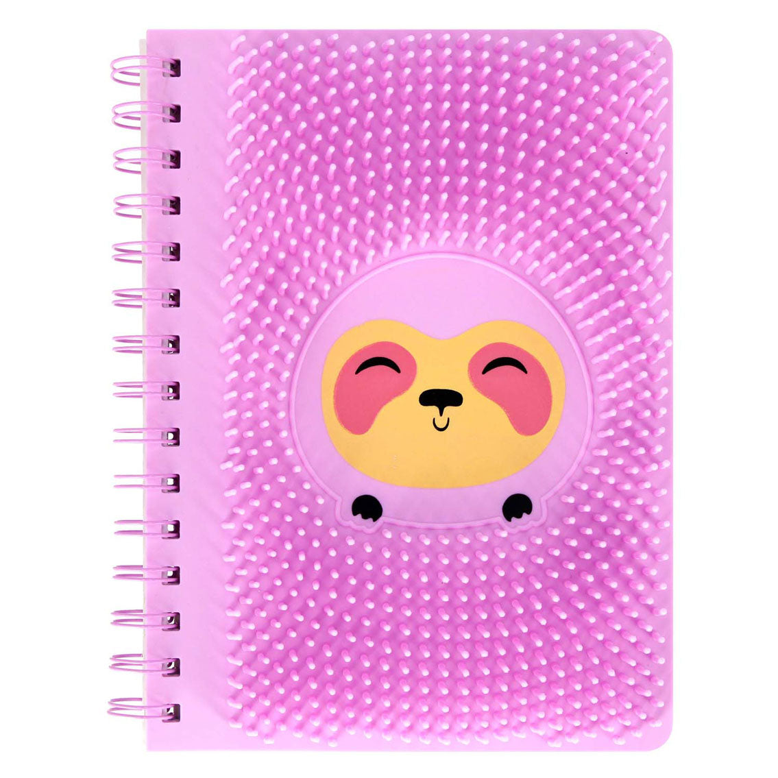 Quaderno in silicone con spine e bradipo, formato a5
