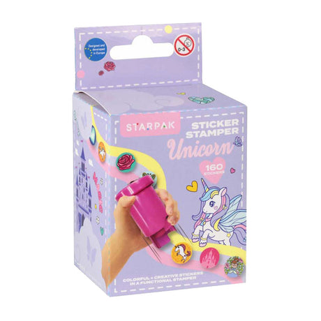 Timbro adesivo unicorno, 160pz.