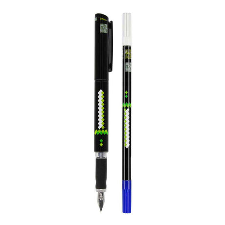 Penna stilografica con 2 ricariche e pixel rimuovi inchiostro