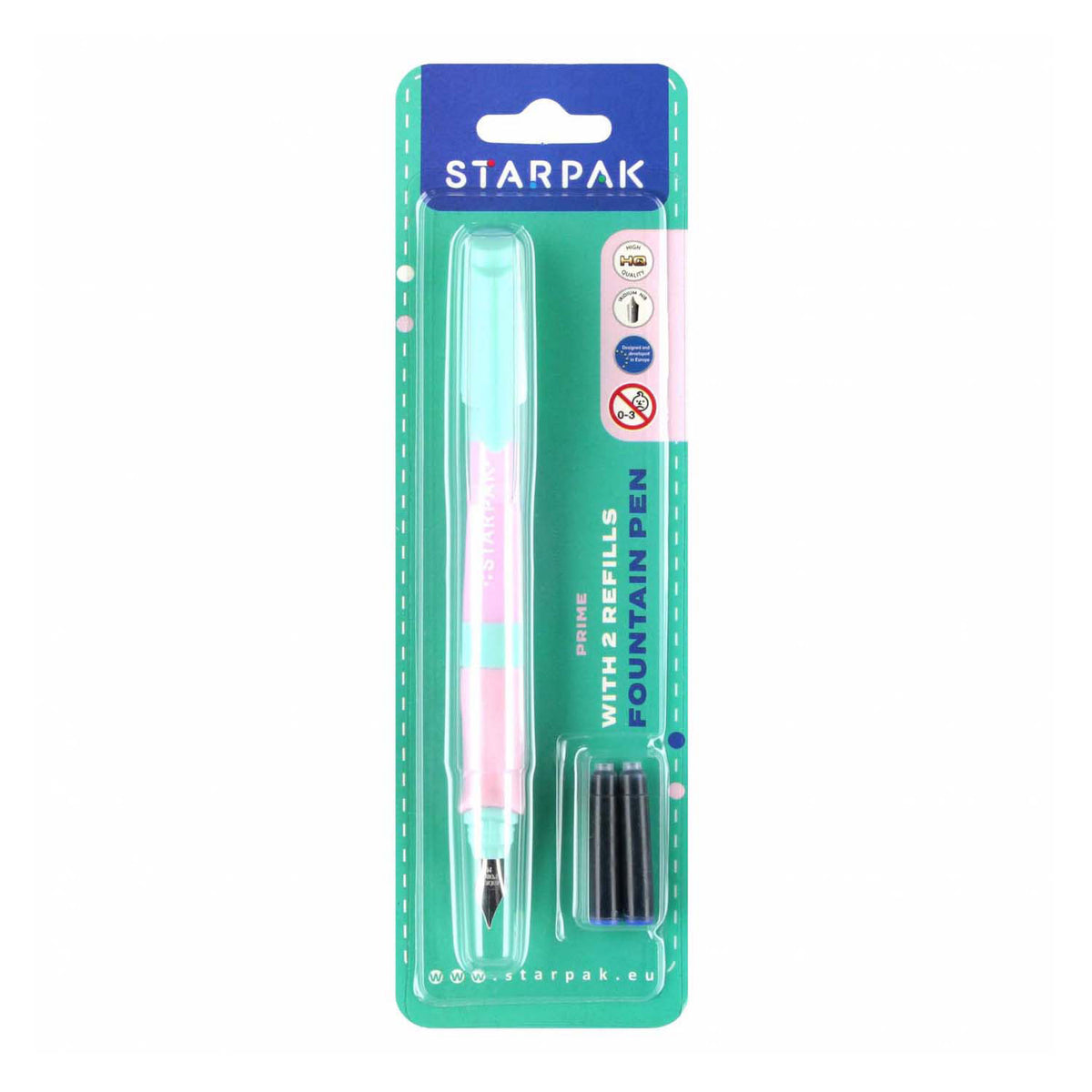 Penna stilografica con 2 ricariche