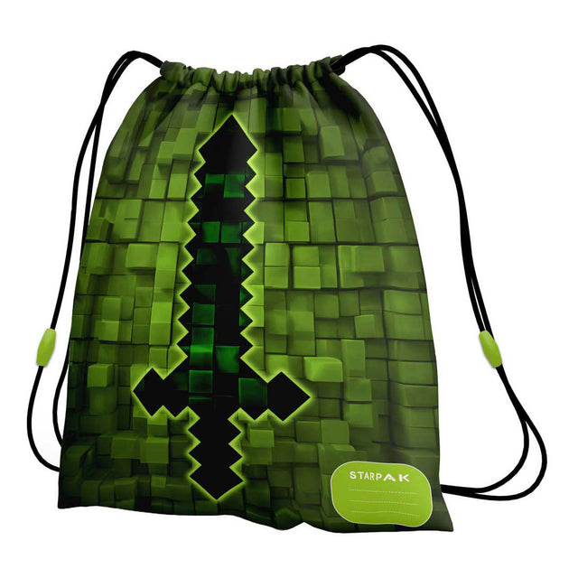 Borsa da palestra pixel spada verde