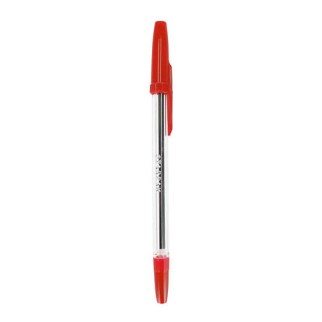 Penna a sfera con cappuccio rossa, 50 pz.