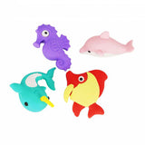 Gomma puzzle 3D pesce, 4 pz.