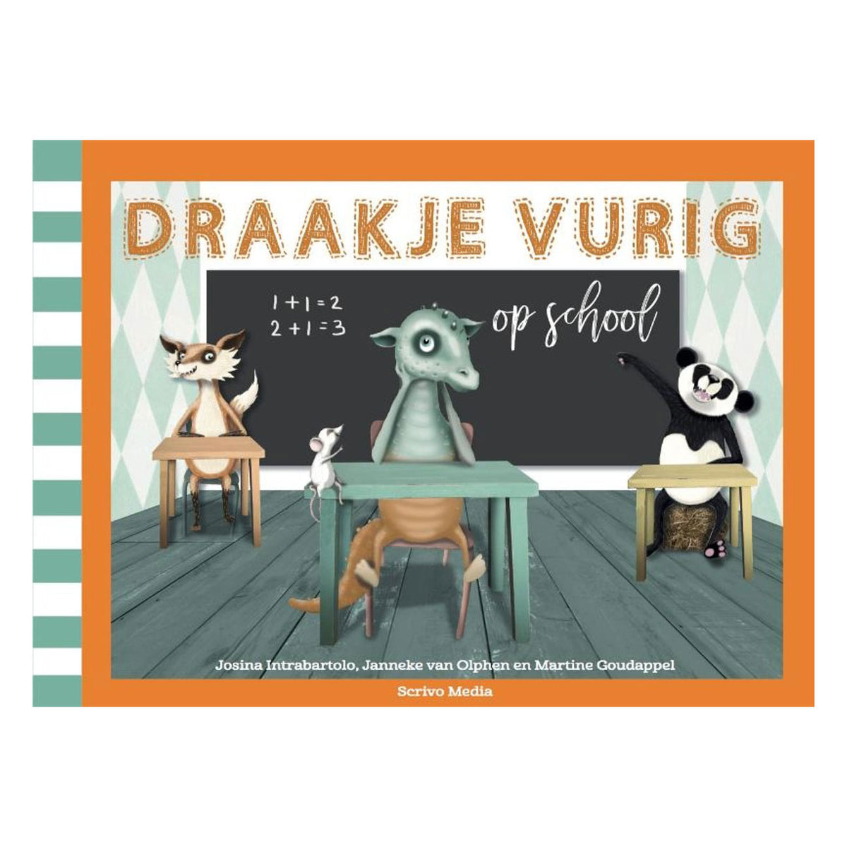 Drago centrale della casa del libro infuocato a scuola