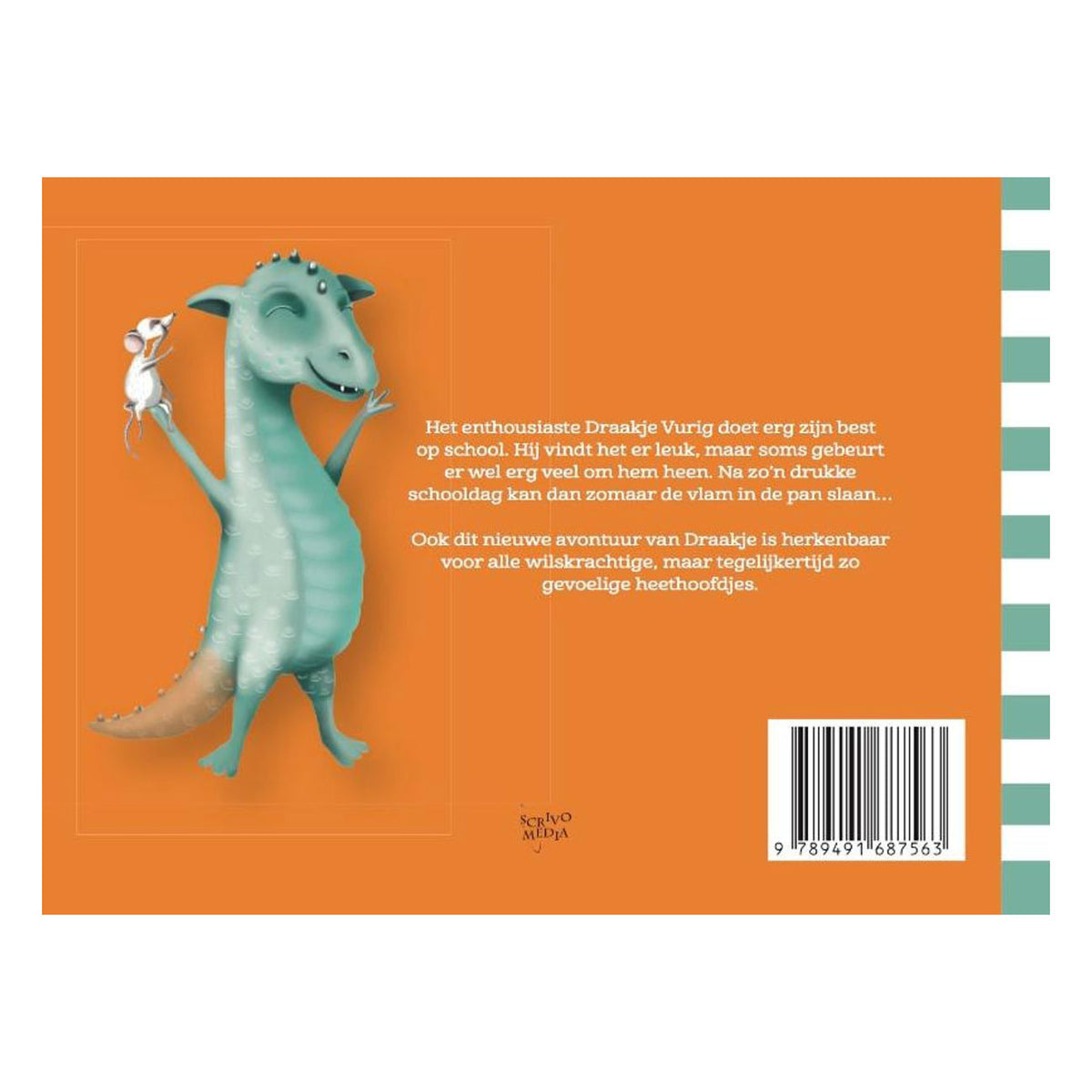 Drago centrale della casa del libro infuocato a scuola