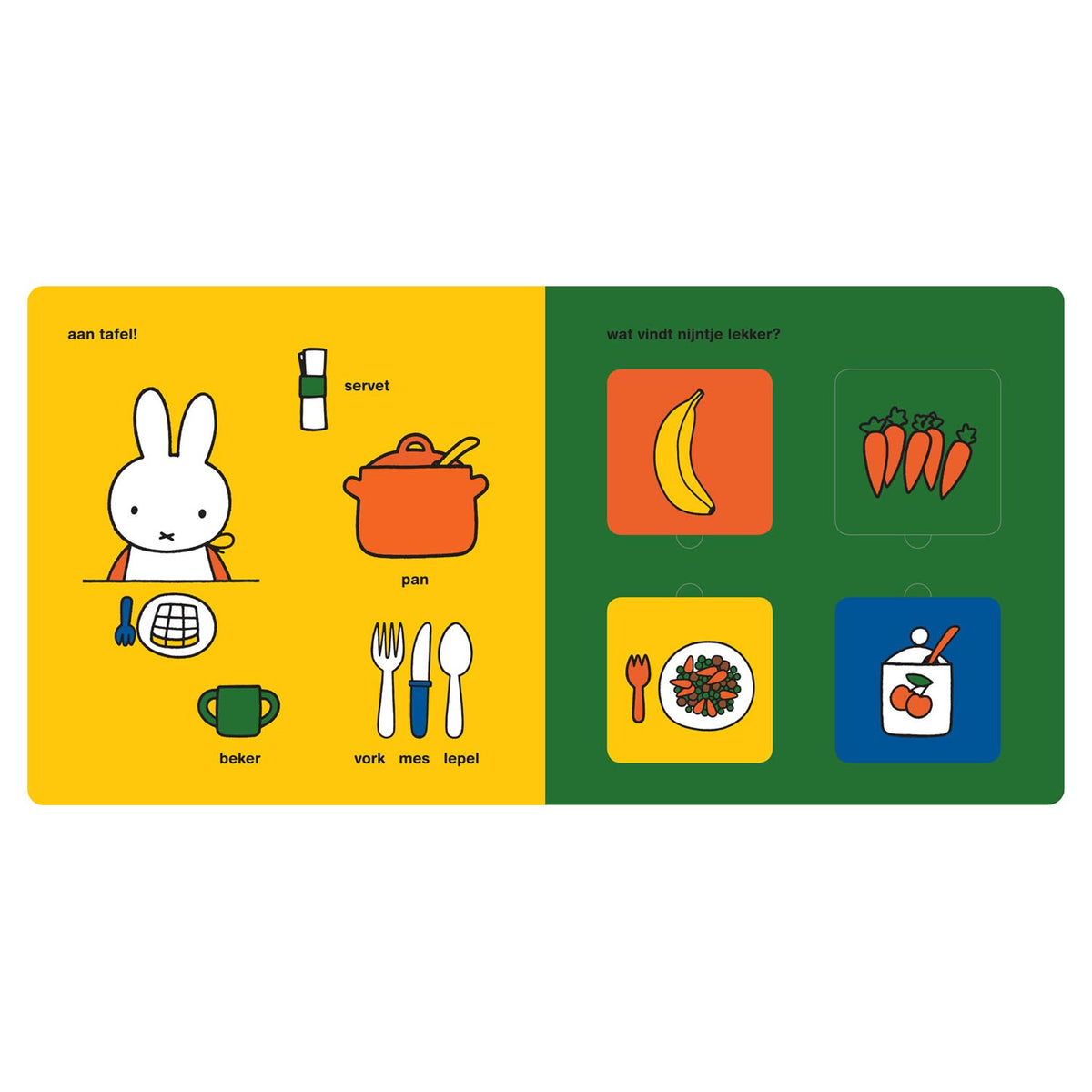 Alloggiamento centrale del libro, il grande libro con risvolto di Miffy
