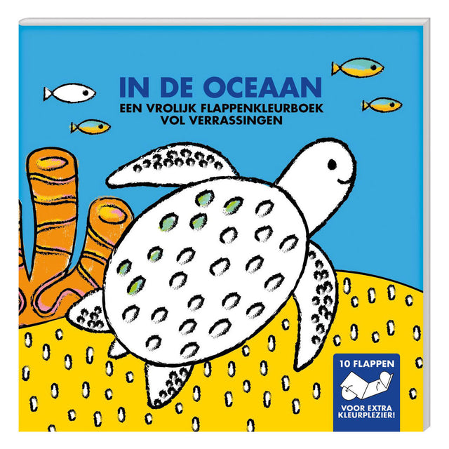 Libro da colorare con patta - nell'oceano