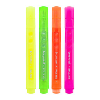 Evidenziatori Bruynzeel neon 4 colori | 3 pezzi
