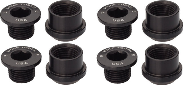 Set di bulloni per anelli di catena con denti di lupo, 4 bracci 6 mm