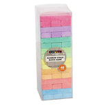 Creafun stoepkrijt stapelspel outdoor 48 delig 8 kleuren | 4 stuks