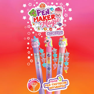 Pen maker magic - mini unicorno 3 penne | 6 pezzi