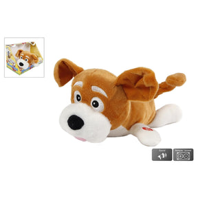 Peluche cane rotolante con suono 28 cm batterie incluse