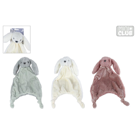 Mini club peluche coniglio di stoffa con bottoni 3ass 38cm