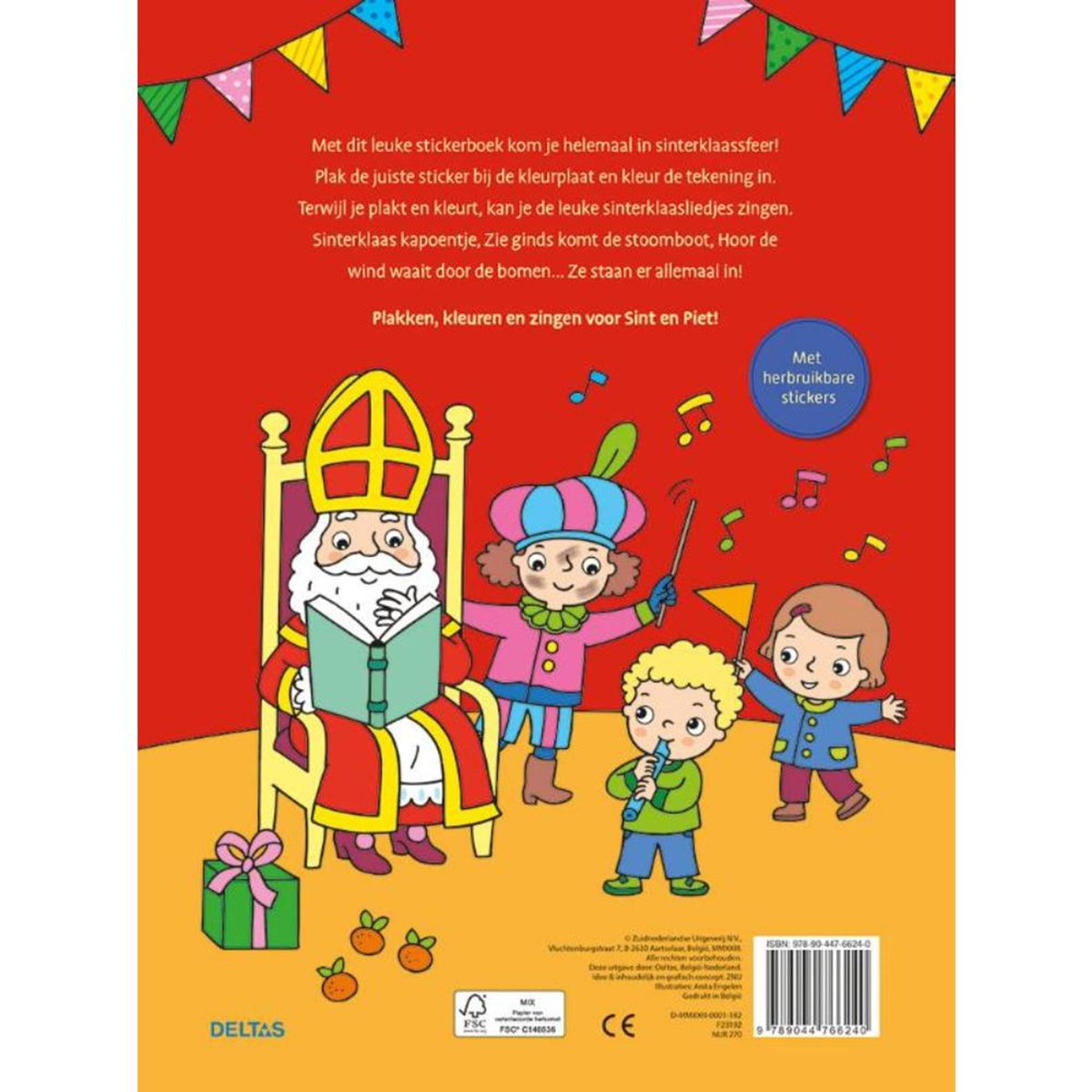 Libro da colorare e adesivi di Delta, canzoni di Sinterklaas