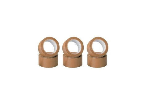 Nastro da imballaggio Everglue marrone 66m x 50mm a basso rumore 6 pezzi