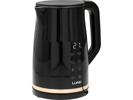 Lund elektrische ketel 1,7l zwarte temperatuurregeling
