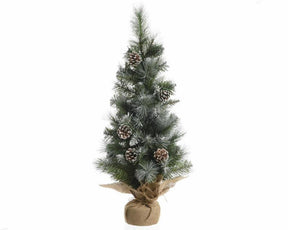 Mini albero di Natale artificiale Everlands in pino imperiale da 75 cm con pigne e aspetto smerigliato
