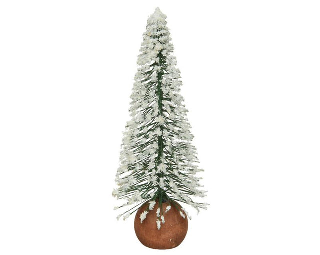 Decoris mini albero di Natale con neve dia7x22cm