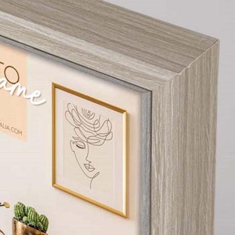 Zep - cornice per foto in legno Zara a in grigio marrone per foto 20x25 cm - vz681a