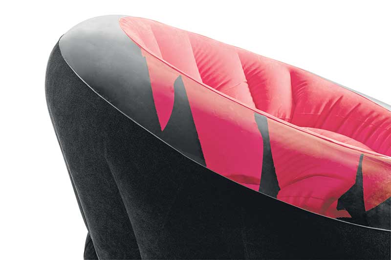 Poltrona lounge rotonda Intex rosa impero