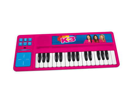 Strumento giocattolo K3 - pianoforte con drum pad - con frammenti di 5 canzoni - batterie incluse