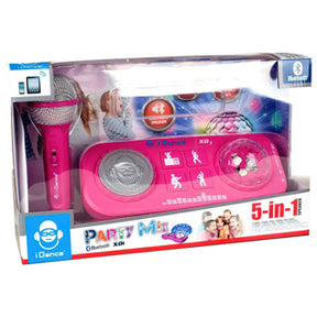 Set mix party Idance rosa con luce, suono e microfono