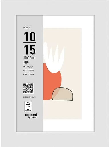 Nielsen design cornice portafoto nielsen 3211202 legno 19 bianco 10x15 cm
