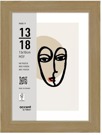 Nielsen design cornice portafoto nielsen 3232204 legno 19 naturale 13x18 cm