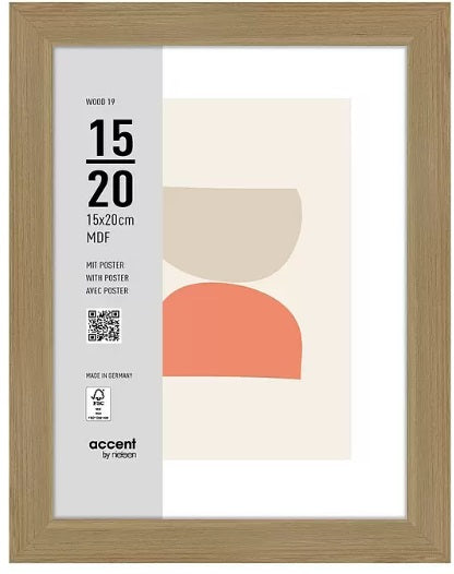 Nielsen design cornice portafoto nielsen 3217204 legno 19 naturale 15x20 cm