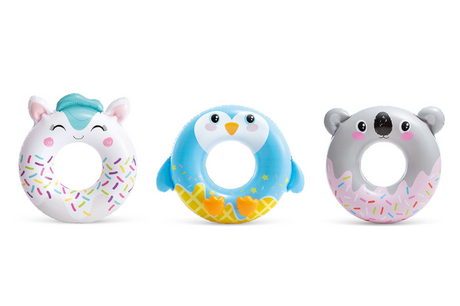 Simpatico anello da nuoto per animali - gattino - rosa