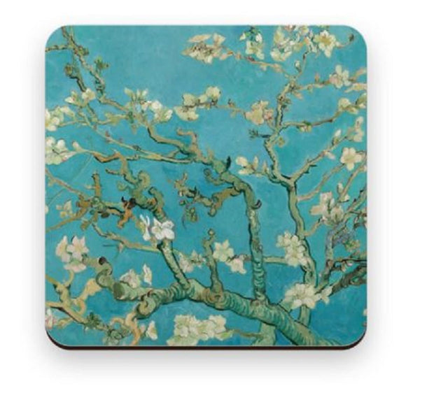 Sottobicchiere van gogh fiore di mandorlo 9,5x9,5 cm