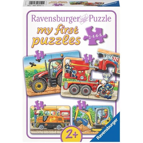 Ravensburger al lavoro - i miei primi puzzle -2+4+6+8 pezzi - puzzle per bambini