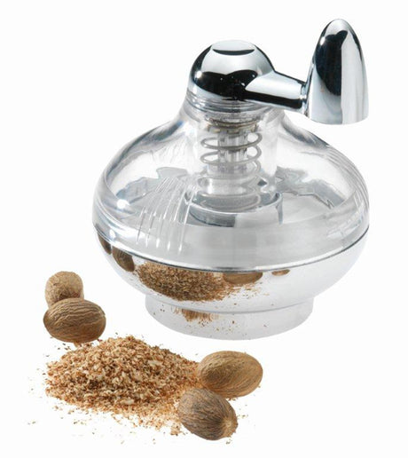 Macina noce moscata Westmark, con vano portaoggetti, plastica acciaio inossidabile, argento trasparente, 69572260