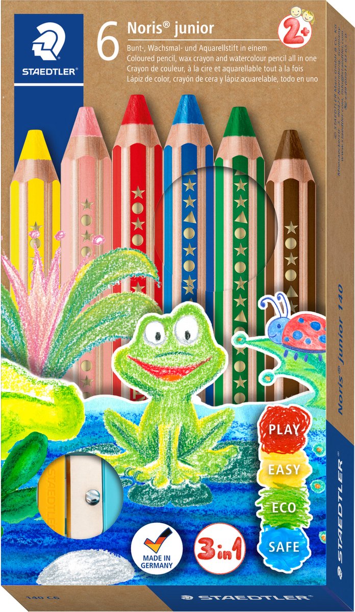 Staedtler noris junior - Matita colorata 3 in 1 - set da 6 pz
