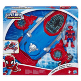 Set da gioco per avventure di supereroi nel jetquarters di Spiderman