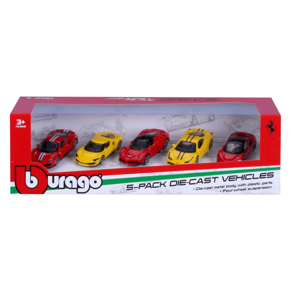 Auto Burago Ferrari die cast 1:64 - 5 pz.