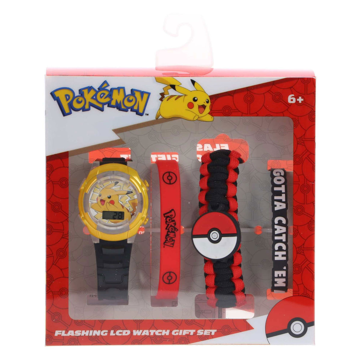 Set regalo orologio Accutime Pokemon - 4 pezzi.