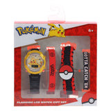 Set regalo orologio Accutime Pokemon - 4 pezzi.
