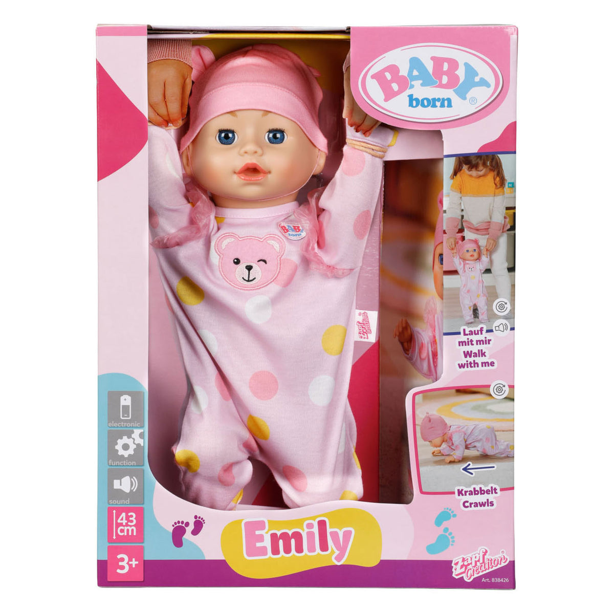 La piccola nata Emily cammina con me - 43 cm