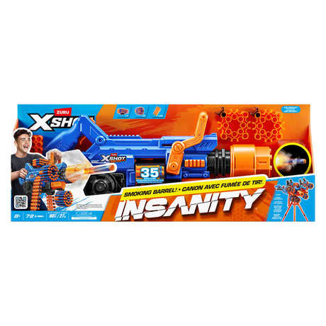 Xshot zuru x-shot insanity barile fumante - 72 freccette