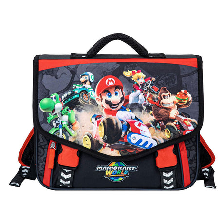 Zaino scolastico Super Mario con 2 scomparti e tasca frontale