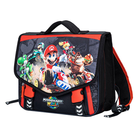 Zaino scolastico Super Mario con 2 scomparti e tasca frontale