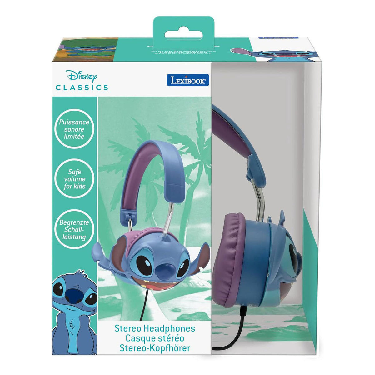 Cuffie 3D cablate Disney Stitch Lexibook