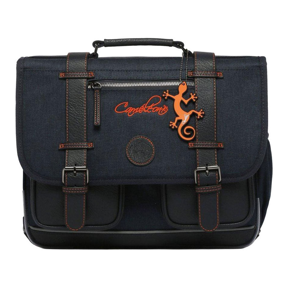 Zaino scolastico Caméléon navy arancione - 38cm