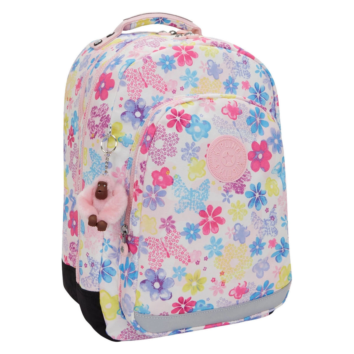 Zaino Kipling per l'aula scolastica - timbro floreale