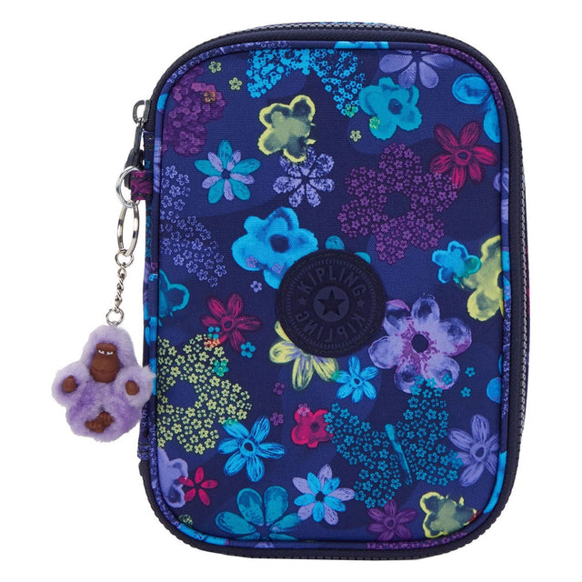 Kipling 100 pens etui - dark flower stamp