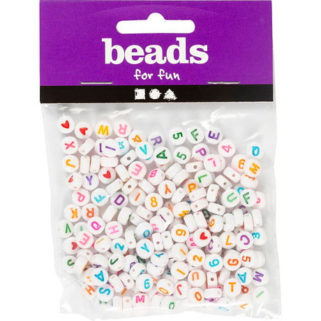 Azienda creativa https: www.cchobby.nl letterbeads-size-7-mm-holesize-1-2-mm-about-200-piece-white-25-gr-1-box-699070